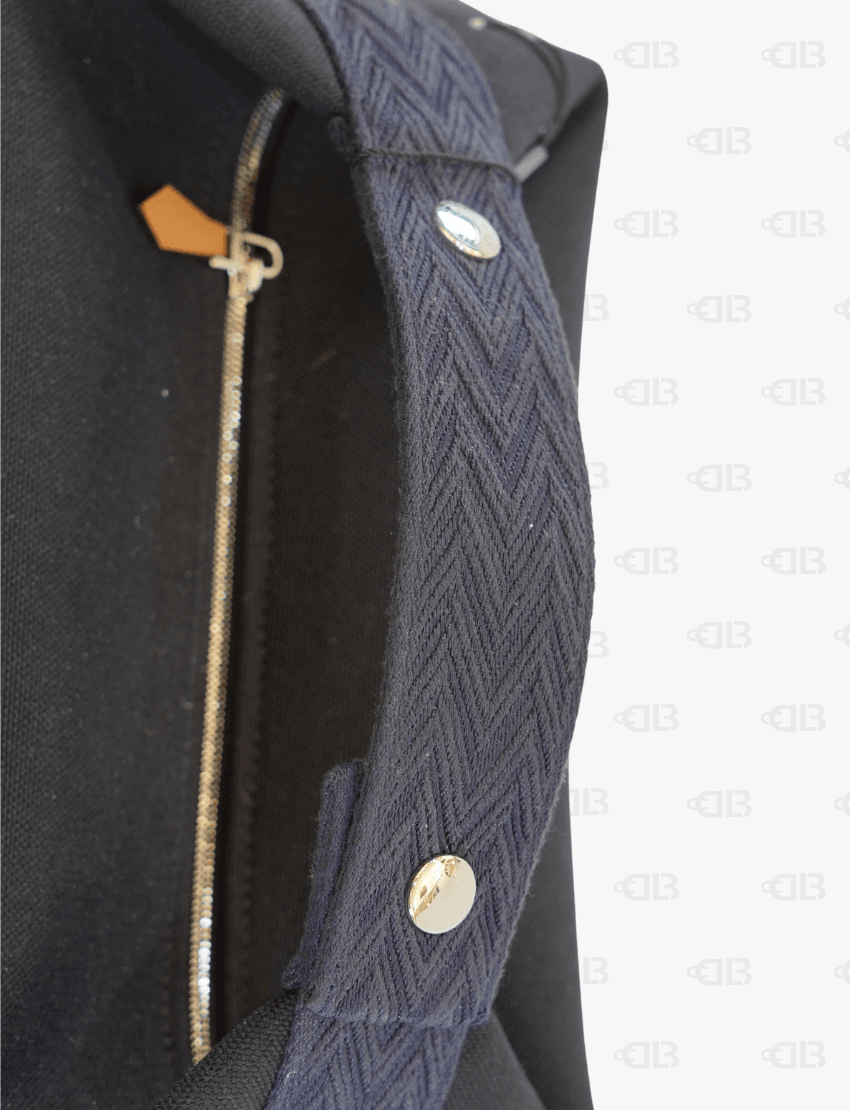 Hermès Toile Bride-A-Brac Large Travel Case Black