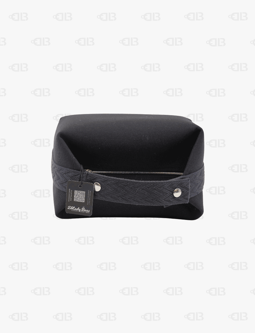 Hermès Toile Bride-A-Brac Large Travel Case Black