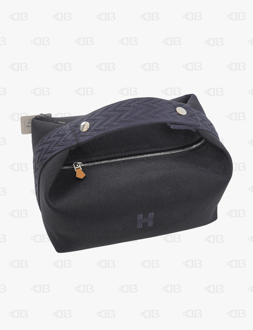Hermès Toile Bride-A-Brac Large Travel Case Black