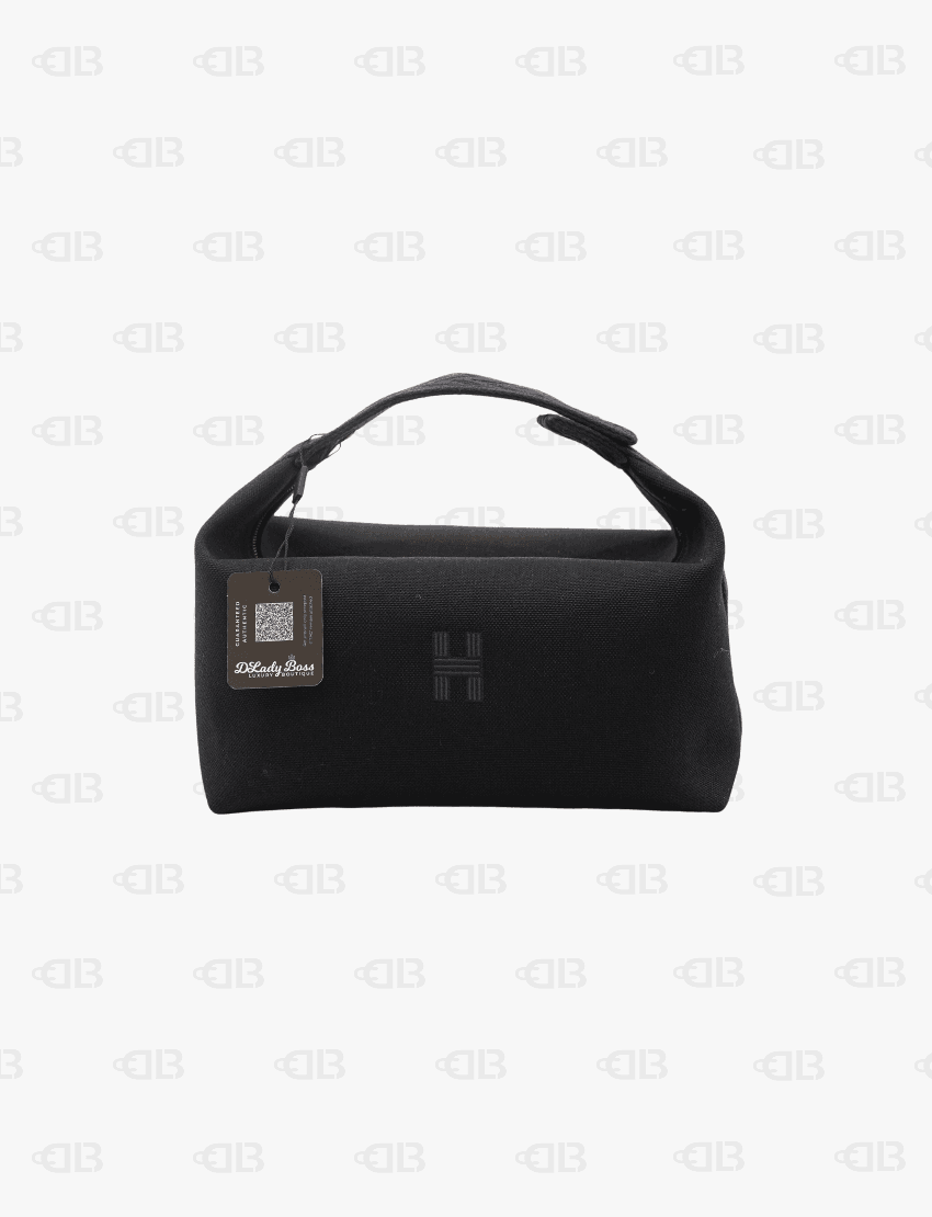 Hermès Toile Bride-A-Brac Large Travel Case Black
