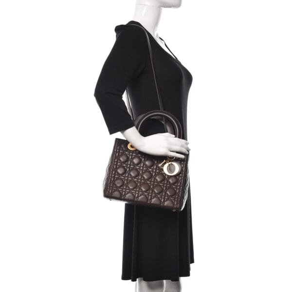 Lady Dior Medium Chocolate Brown