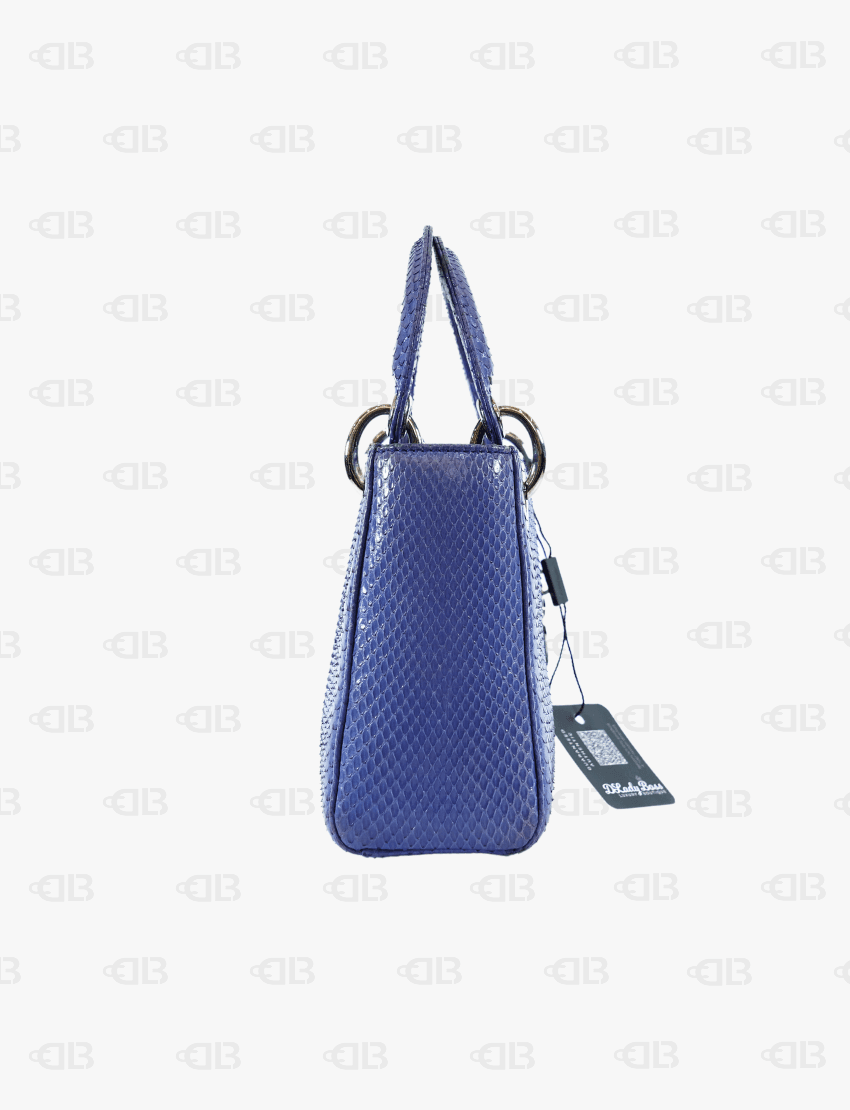 Lady Dior Mini Python Palladium Hardware