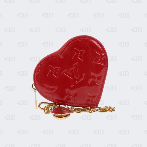 Louis Vuitton Red Pomme D'Amour Monogram Vernis Heart Coin Purse