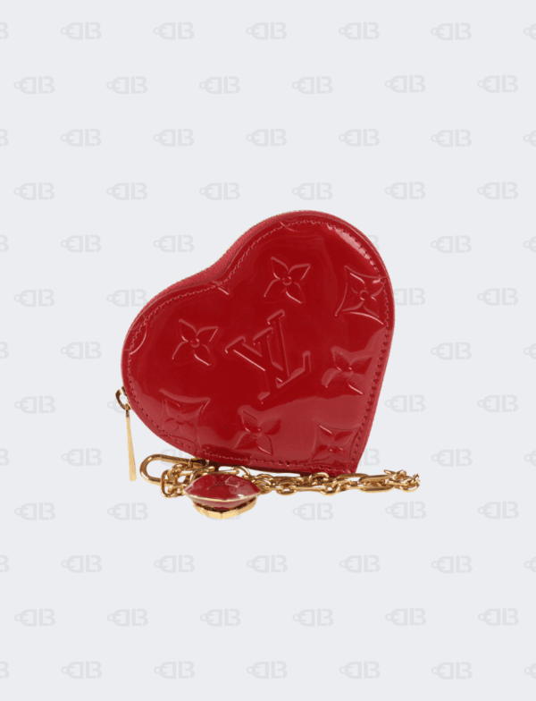 Louis Vuitton Red Pomme D'Amour Monogram Vernis Heart Coin Purse