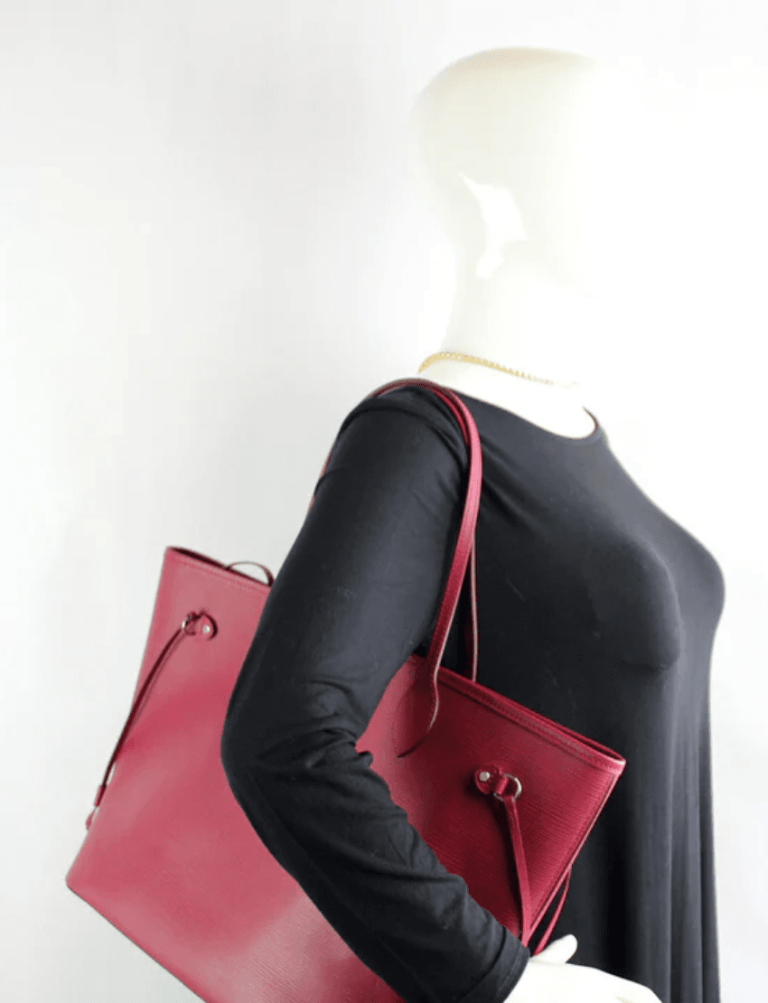 Louis Vuitton Rubis Epi Leather Neverfull MM Bag w/ Wallet