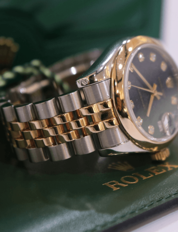 Rolex Datejust 31mm Blue Diamond Dial Watch RoseGold Jubillee Bracelet