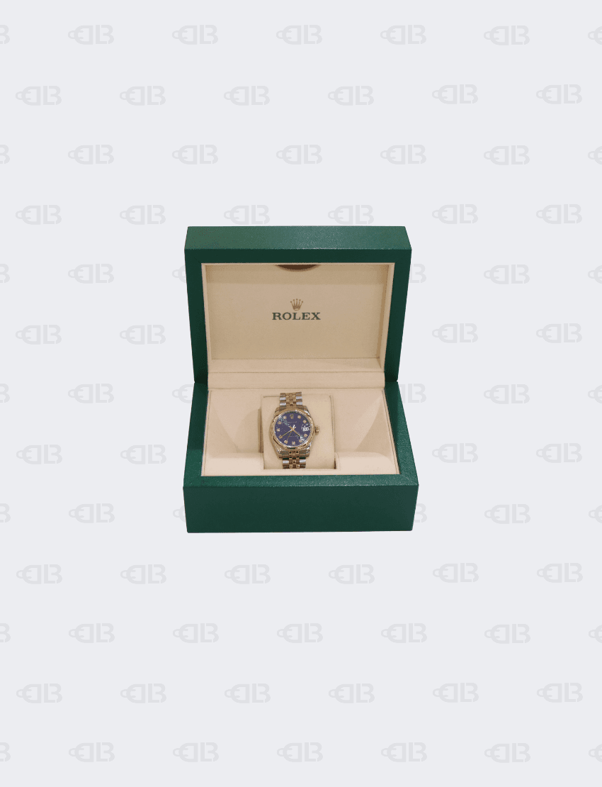 Rolex Datejust 31mm Blue Diamond Dial Watch RoseGold Jubillee Bracelet