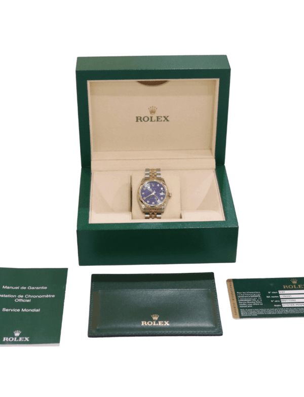 Rolex Datejust 31mm Blue Diamond Dial Watch RoseGold Jubillee Bracelet