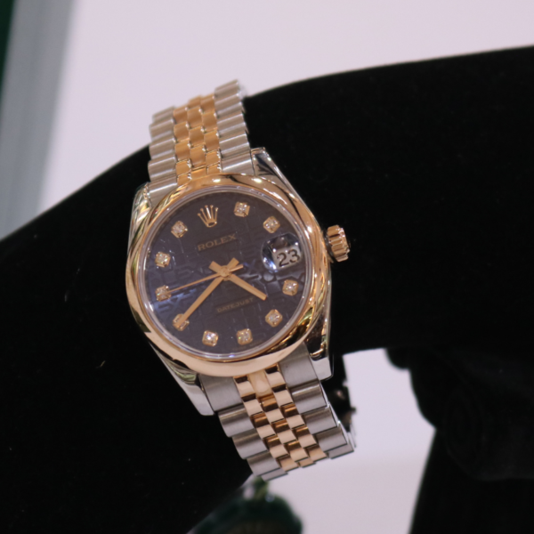 Rolex Datejust 31mm Blue Diamond Dial Watch RoseGold Jubillee Bracelet