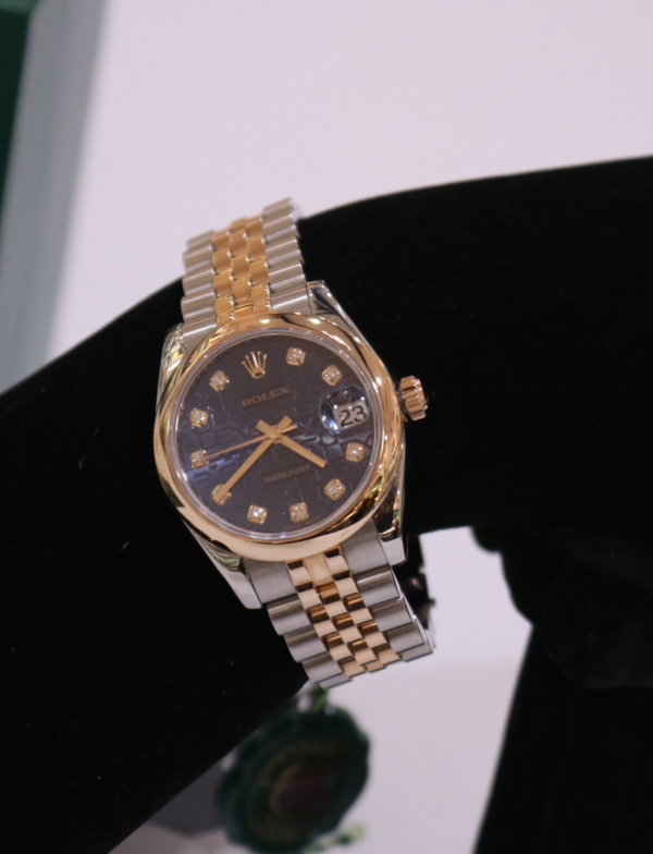 Rolex Datejust 31mm Blue Diamond Dial Watch RoseGold Jubillee Bracelet D Lady Boss Luxury Boutique