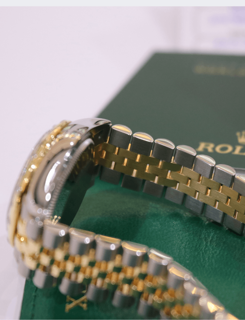 Rolex Datejust 31mm Olive Green Diamond Dial and Bezel Diamond Steel and 18K Yellow Gold Jubilee Bracelet