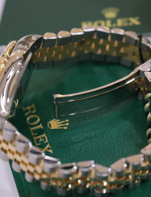 Rolex Datejust 31mm Olive Green Diamond Dial and Bezel Diamond Steel and 18K Yellow Gold Jubilee Bracelet