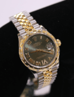 Rolex Datejust 31mm Olive Green Diamond Dial and Bezel Diamond Steel and 18K Yellow Gold Jubilee Bracelet