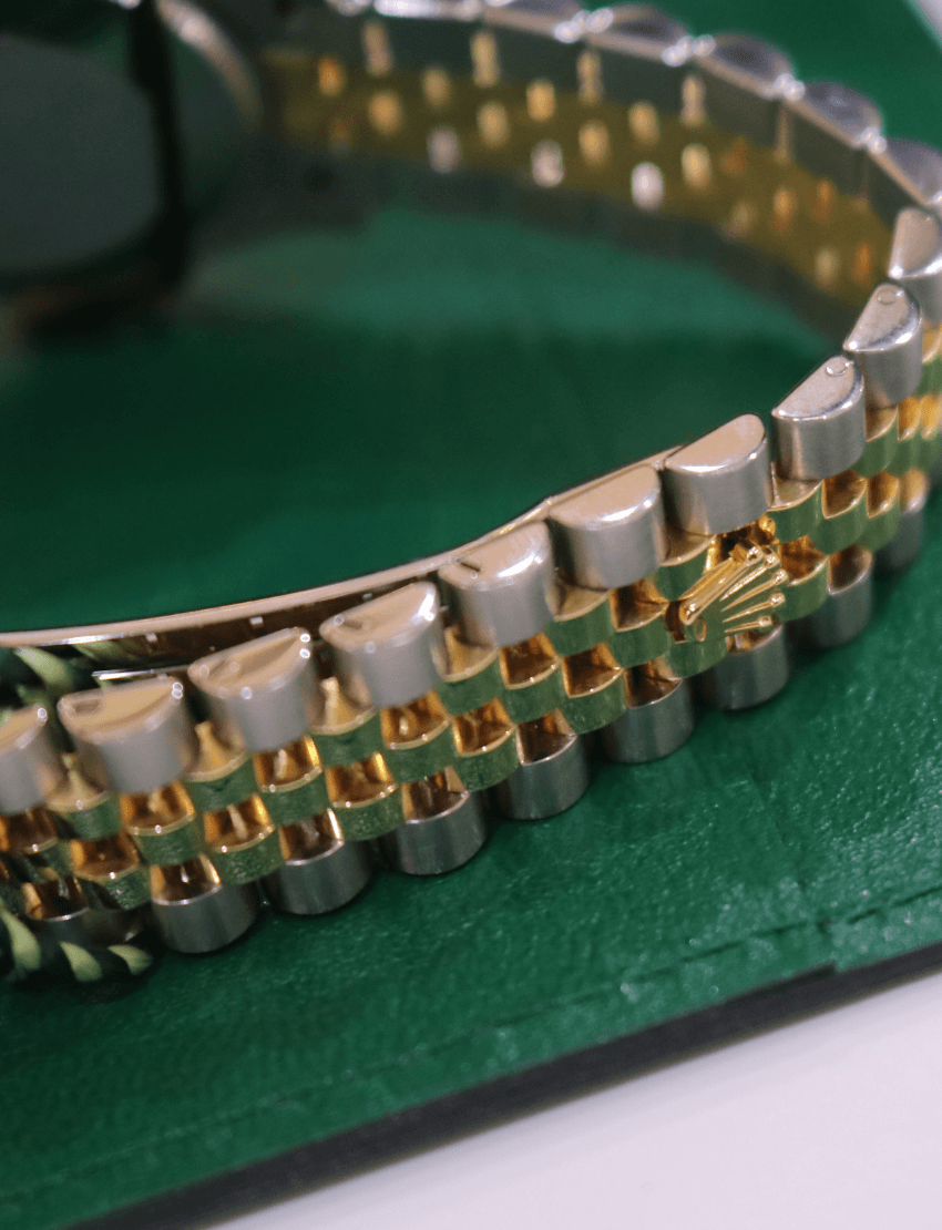 Rolex Datejust 31mm Olive Green Diamond Dial and Bezel Diamond Steel and 18K Yellow Gold Jubilee Bracelet