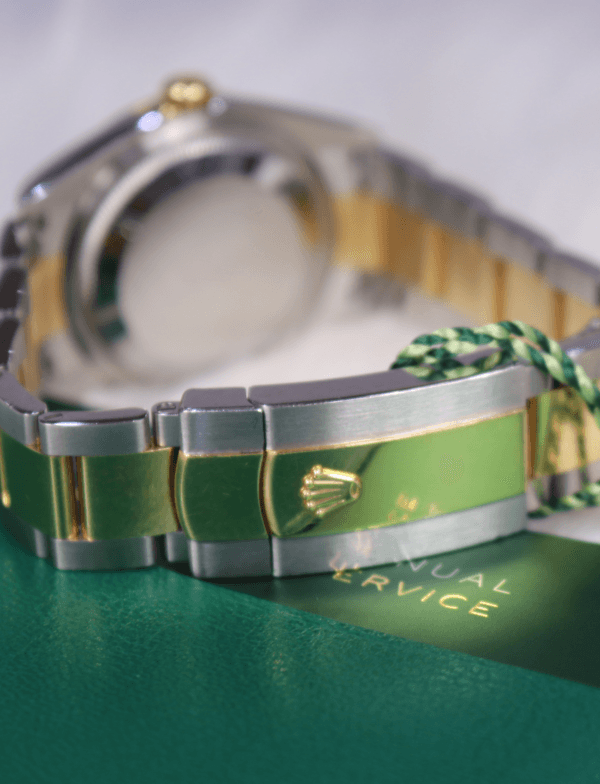 Rolex Datejust 36mm with Diamond Dial Black Face Gold-Stainless Steel Bracelet Oyster Bracelet