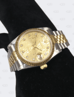 Rolex Oyster Perpetual Date Just 31mm Diamond Dial Champagne Face Gold/Stainless Steel Jubilee Bracelet
