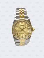 Rolex Oyster Perpetual Date Just 31mm Diamond Dial Champagne Face Gold/Stainless Steel Jubilee Bracelet