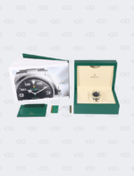 Rolex Oyster Perpetual Date Just 36mm Diamond Dial Black Face Gold Stainless Steel OysterFlex Brace