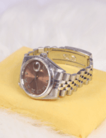Rolex Oyster Perpetual Date Just 36mm Roman Dial Salmon Face White/Stainless Steel Jubilee Bracelet