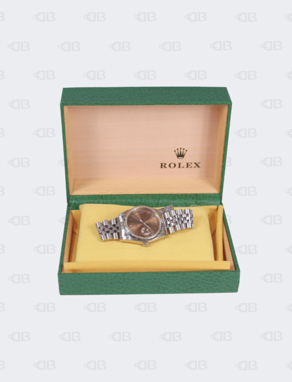 Rolex Oyster Perpetual Date Just 36mm Roman Dial Salmon Face White/Stainless Steel Jubilee Bracelet