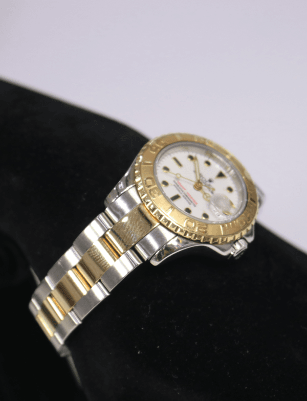 Rolex Oyster Perpetual Yacht Master 29mm White Face Gold/Stainless Steel OysterFlex Bracelet