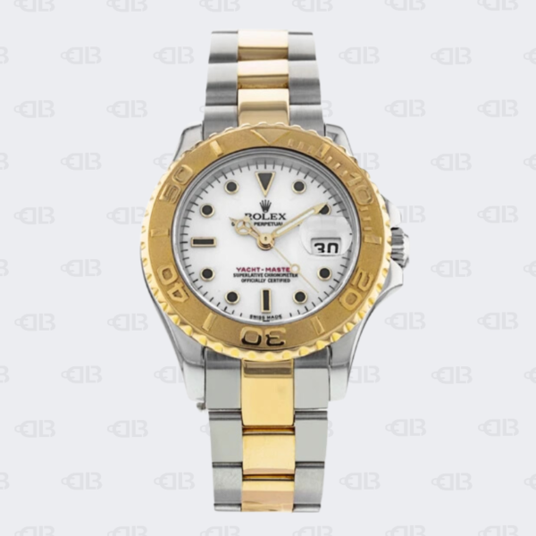 Rolex Oyster Perpetual Yacht Master 29mm White Face Gold/Stainless Steel OysterFlex Bracelet