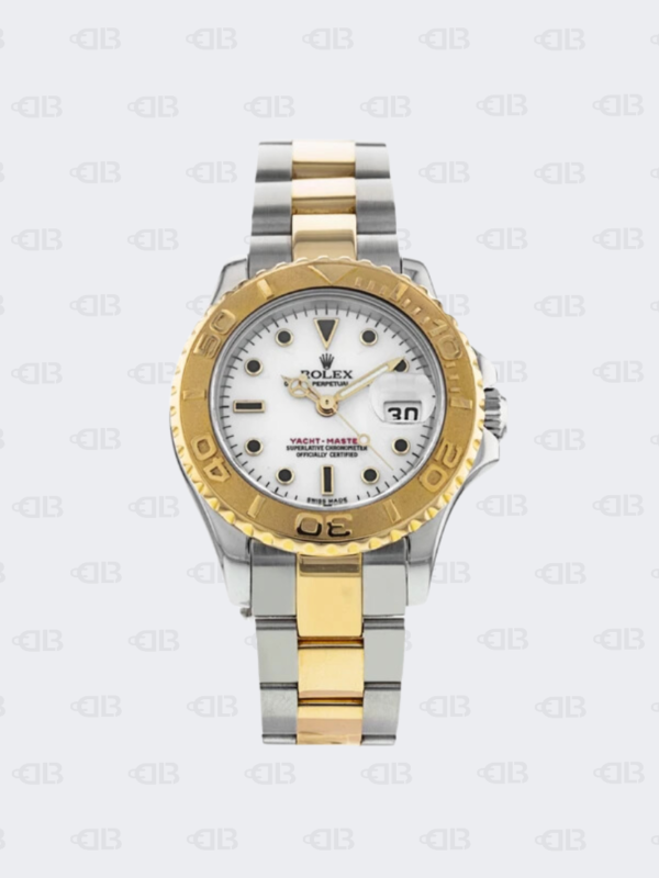 Rolex Oyster Perpetual Yacht Master 29mm White Face Gold/Stainless Steel OysterFlex Bracelet