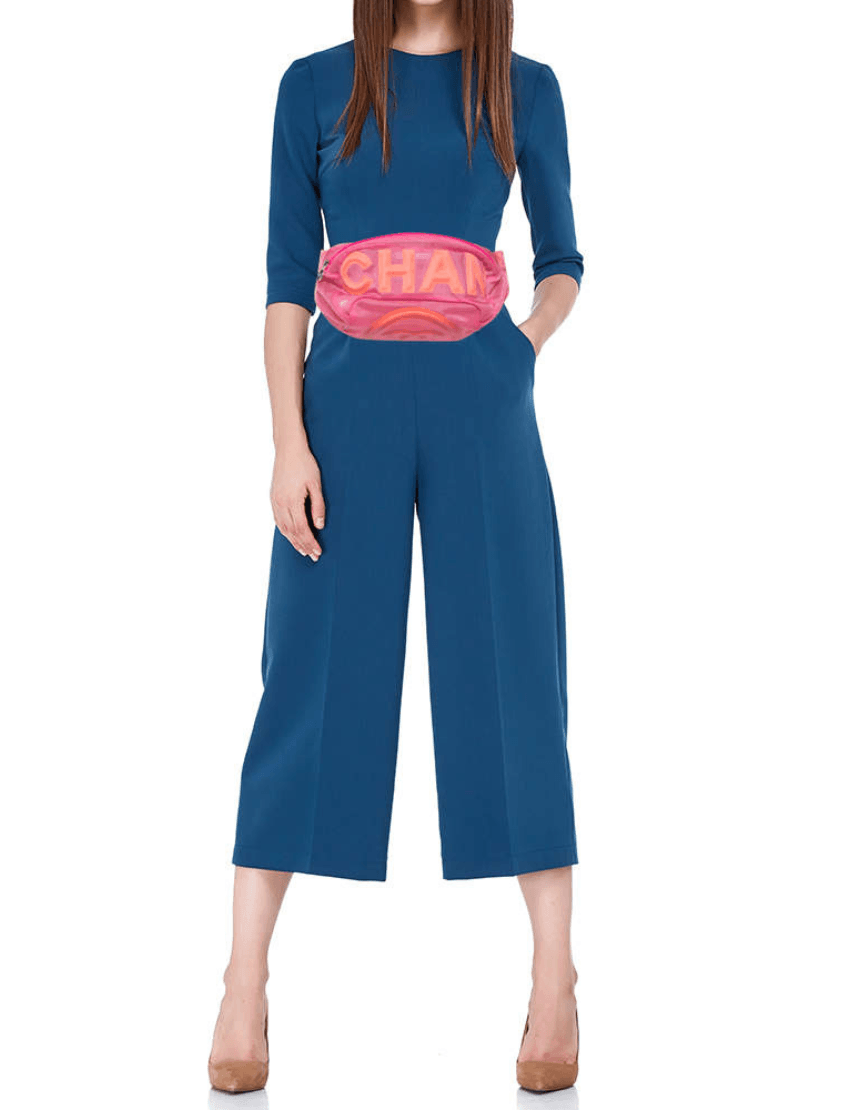 Chanel Mesh Nylon Logo Belt Bag Pink