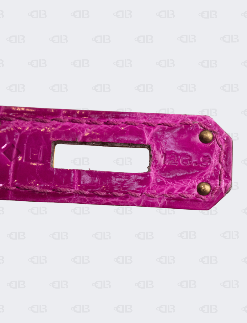 HERMES Birkin 30 Shiny Niloticus Crocodile Birkin 30 Rose Pourpre