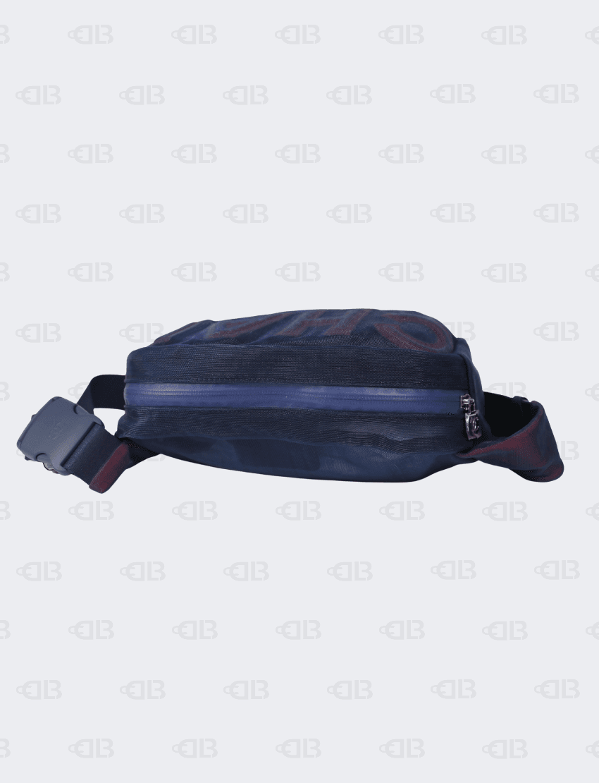 Chanel Mesh Nylon Logo Belt Bag Navy