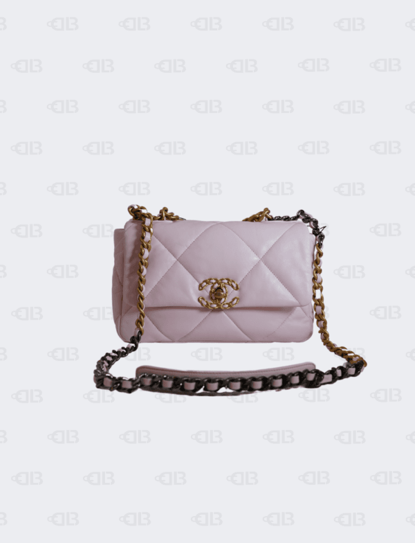 Chanel Lambskin Quilted Medium Chanel 19 Flap Light Pink
