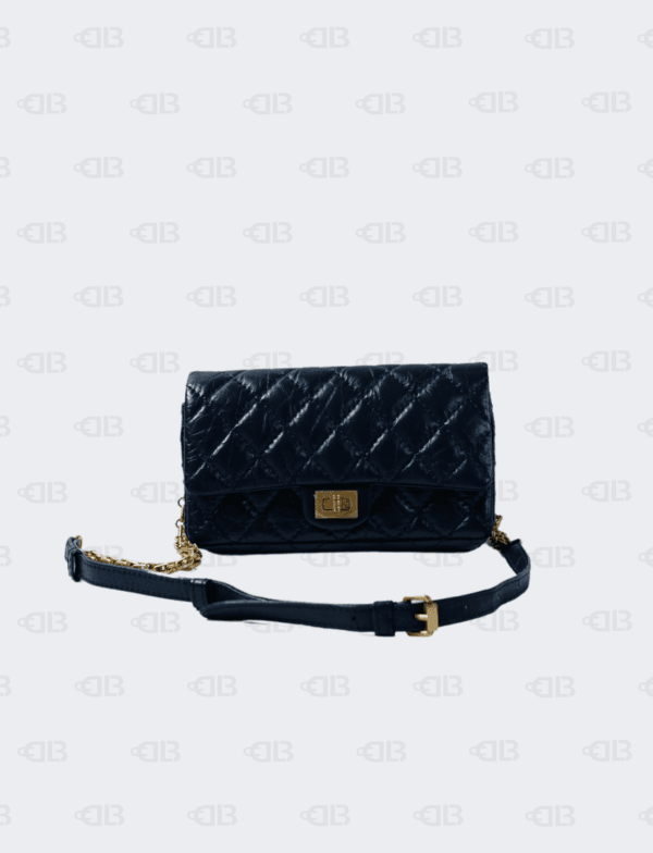 Chanel Mini Blue Quilted Aged Calfskin Reissue Belt Bag