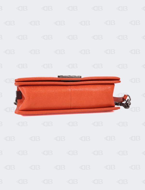 Chanel Caviar Medium Boy Orange Palladium Hardware