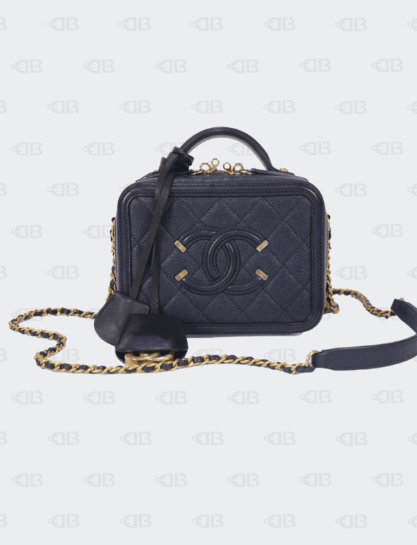 Chanel Blue Vanity Filigree Bag Small
