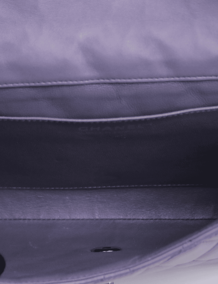 Chanel Classic Purple Flap Clutch with Chain Lambskin
