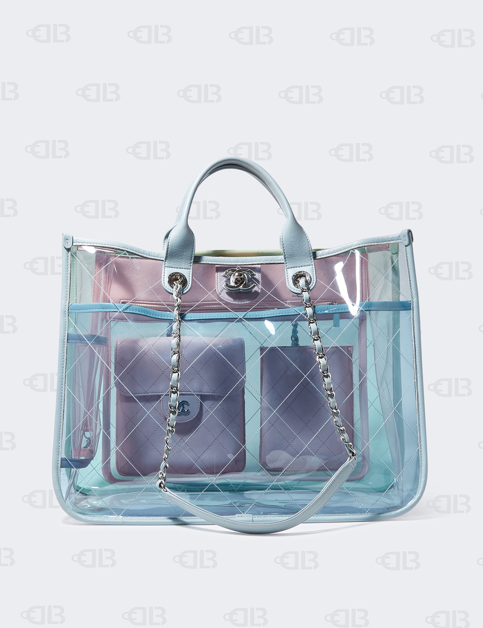 Chanel Coco Splashed Shopping Tote Quilted PVC
