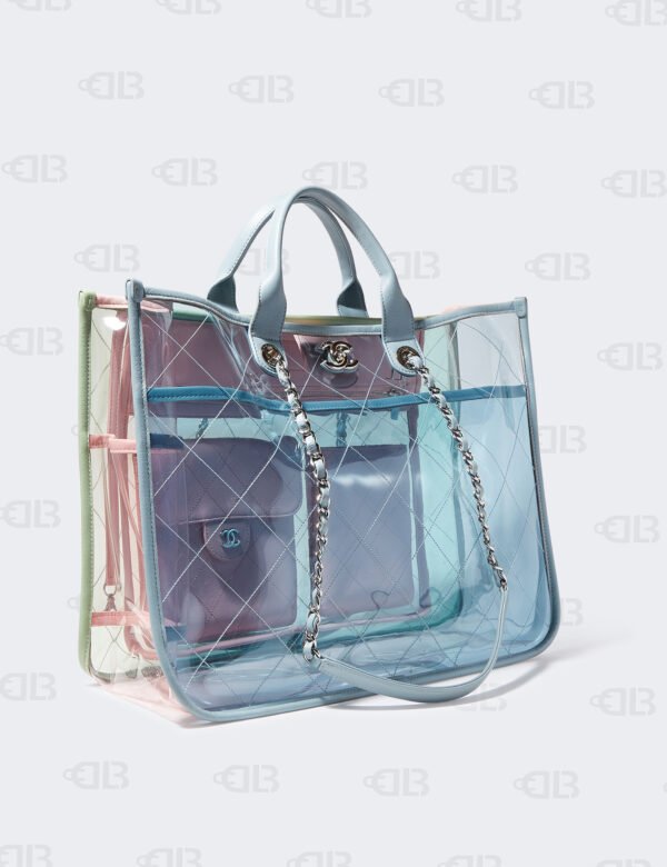 Chanel Coco Splashed Shopping Tote Quilted PVC