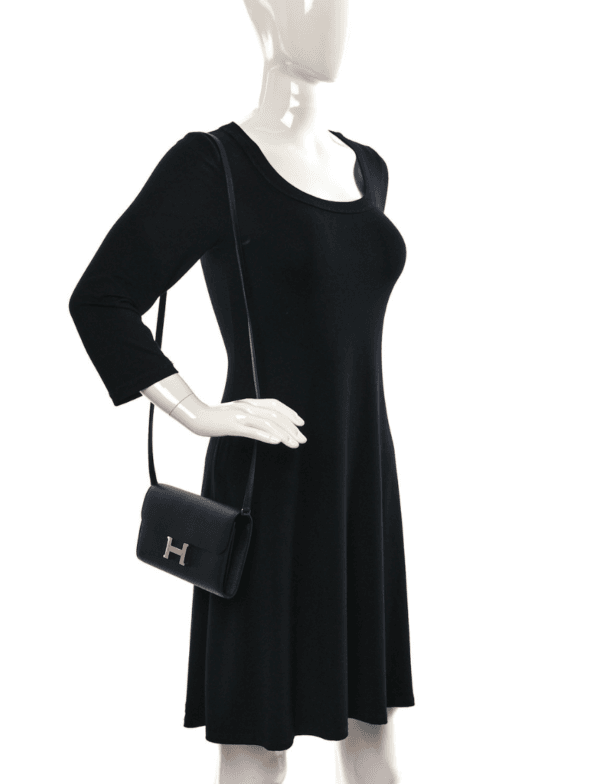 Hermes Black Constance To Go Black with Gold Hardware