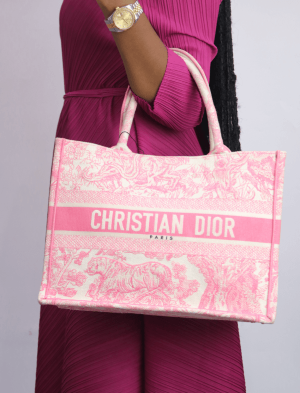 Christian Dior Medium Pink Book Tote