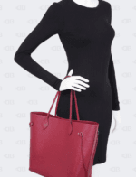 Louis Vuitton Rubi Epi Leather Neverfull MM Bag with Pouch