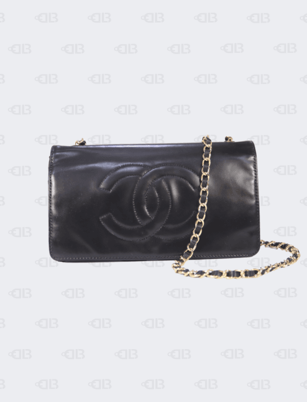 Chanel CC Black Wallet On Chain Vintage