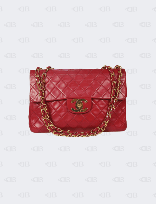 Chanel Red Vintage Classic Flap Bag