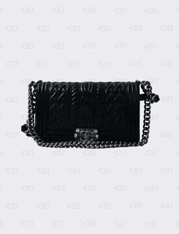 Chanel Lambskin Medium Celtic Boy Flap Black Bag