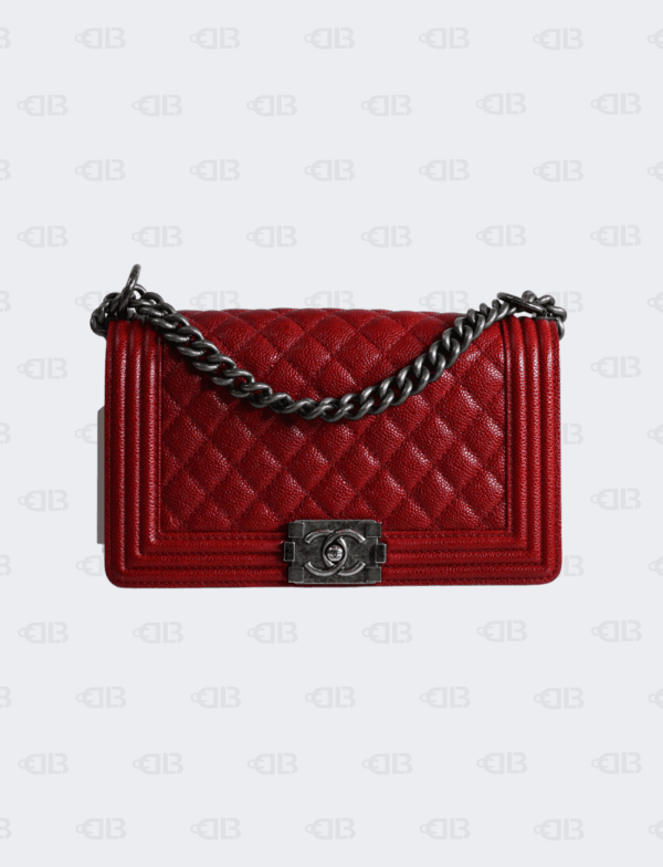 Chanel Medium Red Caviar LeBoy Flap Bag