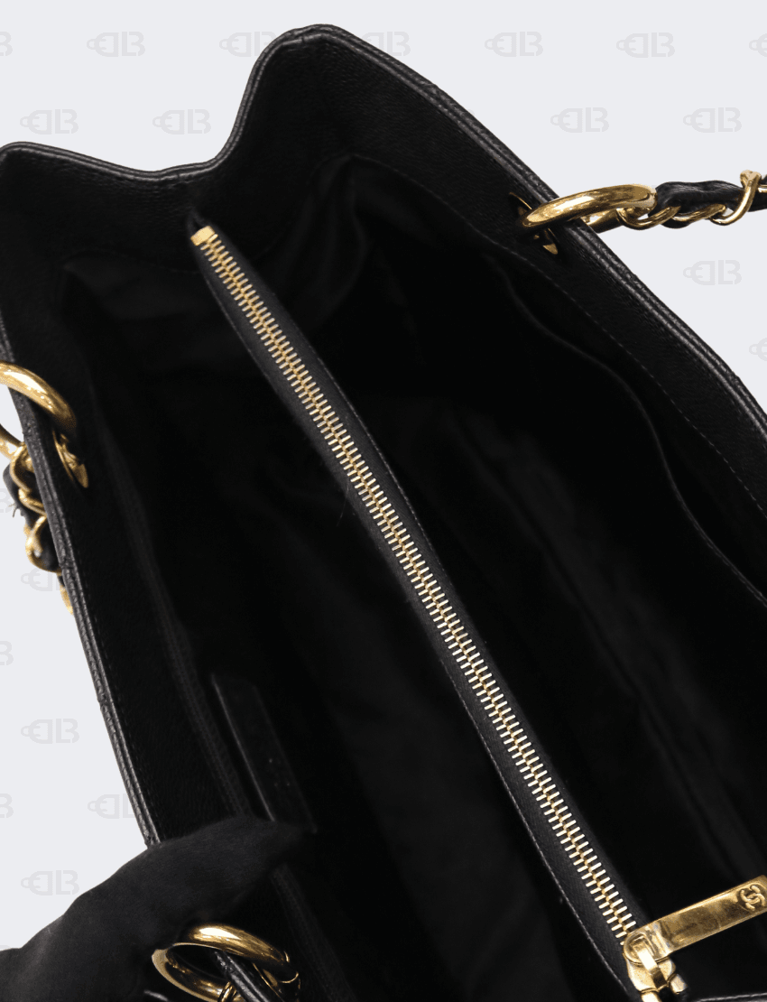 Chanel Caviar Quilted Grand Shopping Tote GST Black