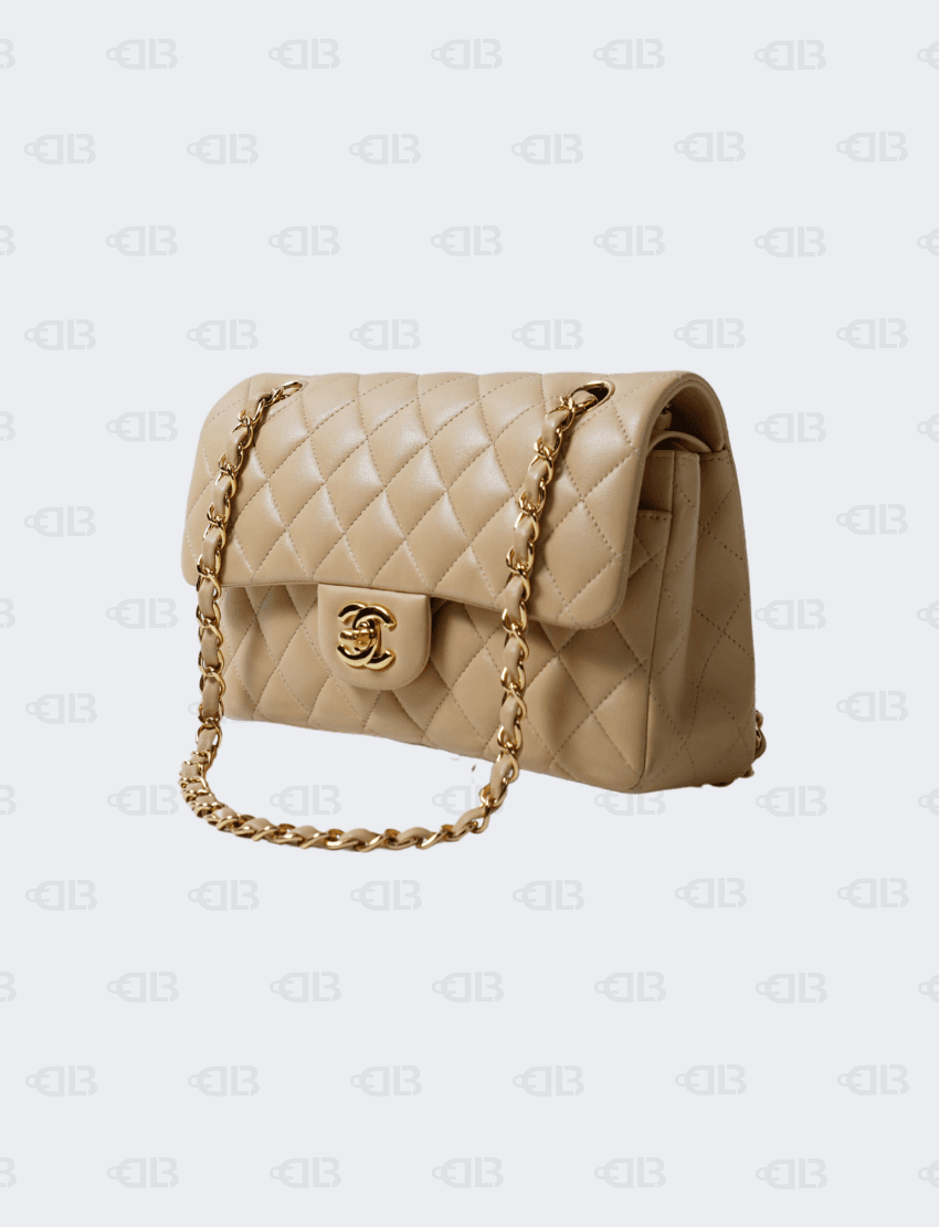 Chanel Mini Rectangular Flap Lambskin Beige