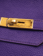 Hermes Ultraviolet Clemence Birkin 35 Gold Hardware