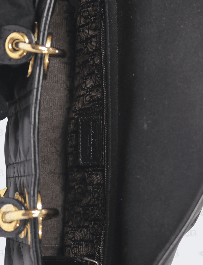 Christian Dior Small Lady D Joy Bag Black Cannage Lambskin