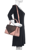 Louis Vuitton Grained Calfskin Monogram Double V Rose Poudre