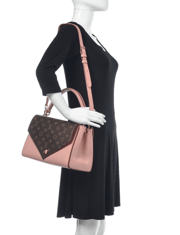 Louis Vuitton Grained Calfskin Monogram Double V Rose Poudre